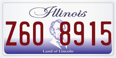IL license plate Z608915