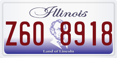 IL license plate Z608918