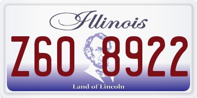IL license plate Z608922