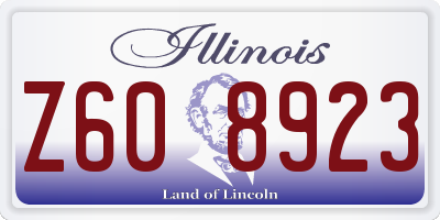 IL license plate Z608923
