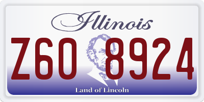IL license plate Z608924