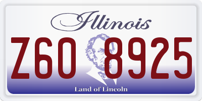 IL license plate Z608925