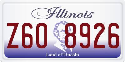 IL license plate Z608926