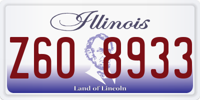 IL license plate Z608933