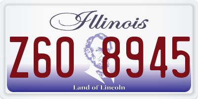 IL license plate Z608945