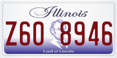 IL license plate Z608946