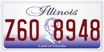 IL license plate Z608948