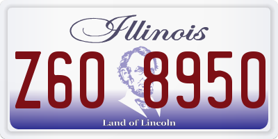 IL license plate Z608950