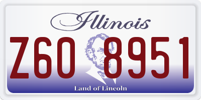 IL license plate Z608951