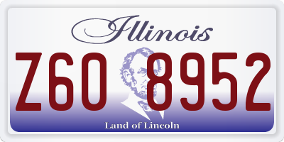 IL license plate Z608952
