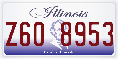 IL license plate Z608953