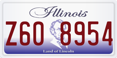 IL license plate Z608954