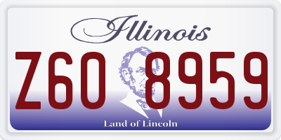 IL license plate Z608959