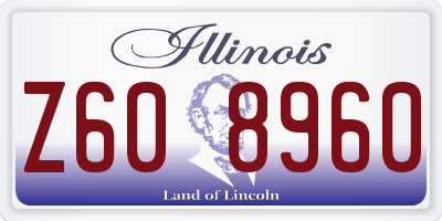 IL license plate Z608960
