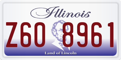 IL license plate Z608961
