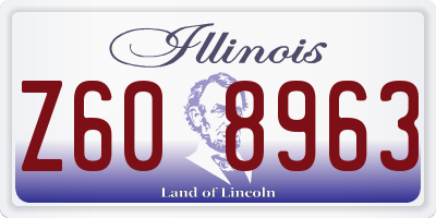 IL license plate Z608963
