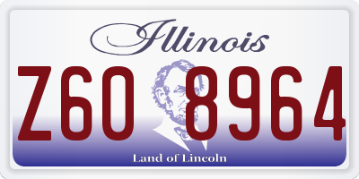 IL license plate Z608964