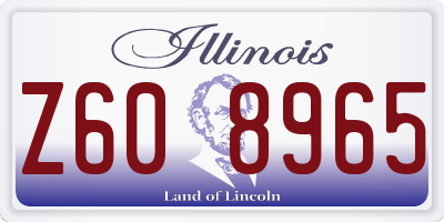 IL license plate Z608965