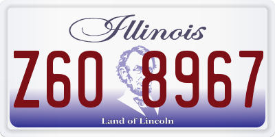 IL license plate Z608967