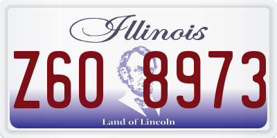 IL license plate Z608973