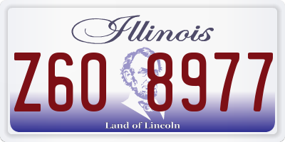 IL license plate Z608977