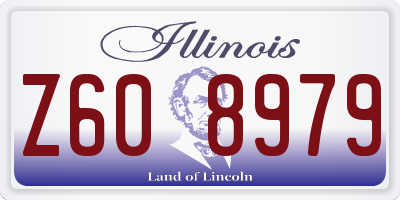 IL license plate Z608979