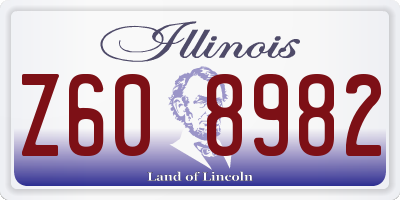 IL license plate Z608982