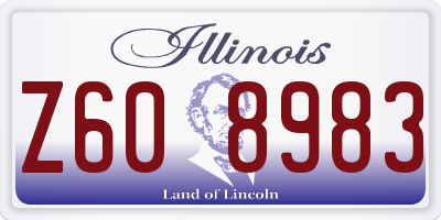 IL license plate Z608983