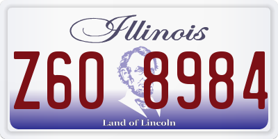 IL license plate Z608984