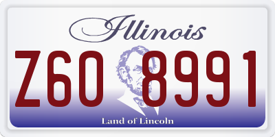 IL license plate Z608991