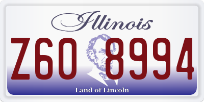 IL license plate Z608994