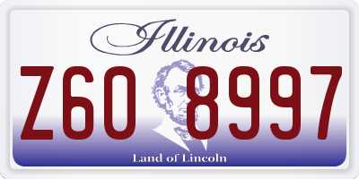 IL license plate Z608997