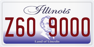 IL license plate Z609000