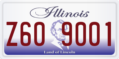 IL license plate Z609001