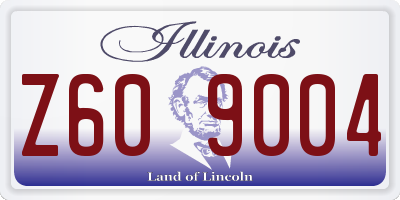 IL license plate Z609004