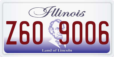 IL license plate Z609006
