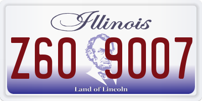 IL license plate Z609007
