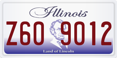 IL license plate Z609012