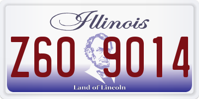 IL license plate Z609014