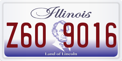IL license plate Z609016