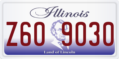IL license plate Z609030