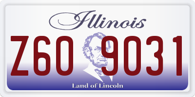 IL license plate Z609031