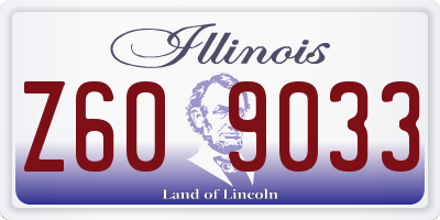 IL license plate Z609033