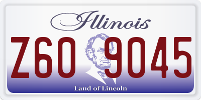 IL license plate Z609045