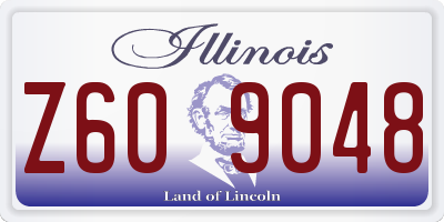 IL license plate Z609048