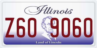 IL license plate Z609060