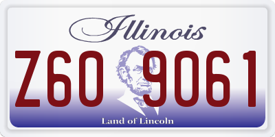 IL license plate Z609061
