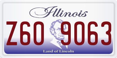 IL license plate Z609063
