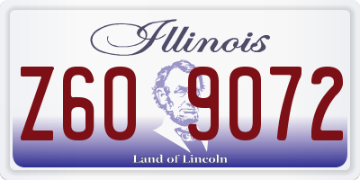 IL license plate Z609072