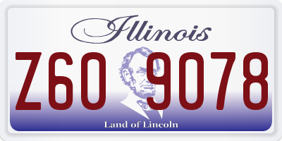 IL license plate Z609078